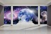 Photo mural room view with cosmos 3d effect