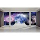 Photo mural room view with cosmos 3d effect Photo mural room view with cosmos 3d effect