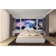 Photo mural room view with cosmos 3d effect Photo mural room view with cosmos 3d effect