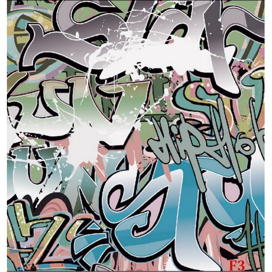 Wall mural graffiti in green Wall mural graffiti in green