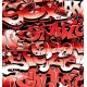 Photo mural graffiti with red lettering