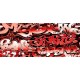 Photo mural graffiti with red lettering