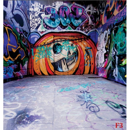 Wall mural graffity door in space Wall mural graffity door in space