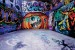 Wall mural graffity door in space