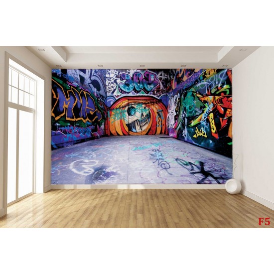 Wall mural graffity door in space Wall mural graffity door in space