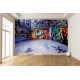 Wall mural graffity door in space Wall mural graffity door in space