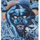Wall murals brick wall witth graffiti and jaguar in 2 colors