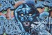 Wall murals brick wall witth graffiti and jaguar in 2 colors