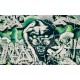Wall murals brick wall witth graffiti and jaguar in 2 colors