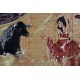 Wallpapers graffiti wall with a bull and a girl