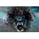 Wall mural painted tiger art painting graffiti in 2 colors