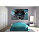 Wall mural painted tiger art painting graffiti in 2 colors