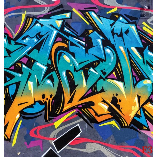 Wall mural graffiti plastering wall in 2 colors Wall mural graffiti plastering wall in 2 colors