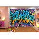 Wall mural graffiti plastering wall in 2 colors Wall mural graffiti plastering wall in 2 colors