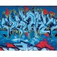 Wall -photo mural graffiti wall décor yellow lines in 2 colors Wall -photo mural graffiti wall décor yellow lines in 2 colors