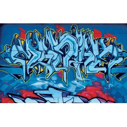 Wall -photo mural graffiti wall décor yellow lines in 2 colors