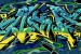 Wall murals wall graffiti in blue and yellow colors