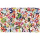 Wall mural Children collage of digits in 2 colors Wall mural Children collage of digits in 2 colors