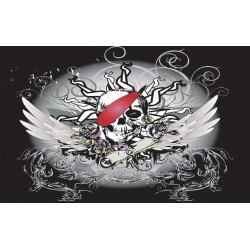 Wallmural graphics skull tattoo
