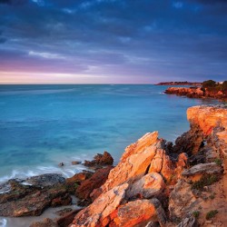 Wallpapers mural rocky seashore 