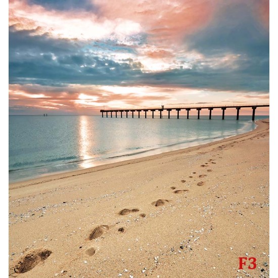 Wall murals beautiful sunset beach and bridge Wall murals beautiful sunset beach and bridge