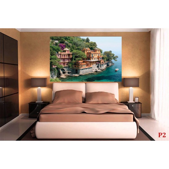 Wallpapers mural Mediterranean villas on the hillside