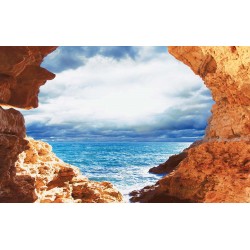 Photo mural Rocky sea rocks with beautiful sky