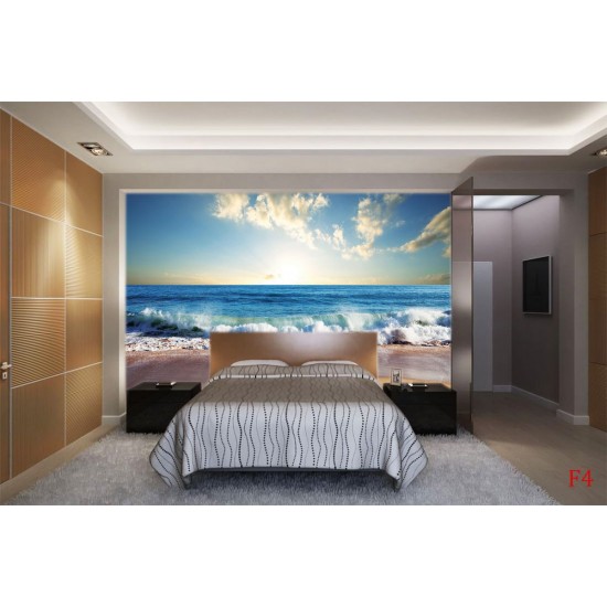Wallpapers mural daily sea view of beach and waves