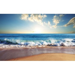 Wallpapers mural daily sea view of beach and waves
