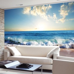Wallpapers mural daily sea view of beach and waves