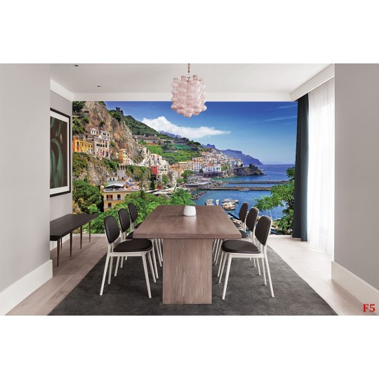 Wallpapers mural view Amalfi sea coast Italy Wallpapers mural view Amalfi sea coast Italy