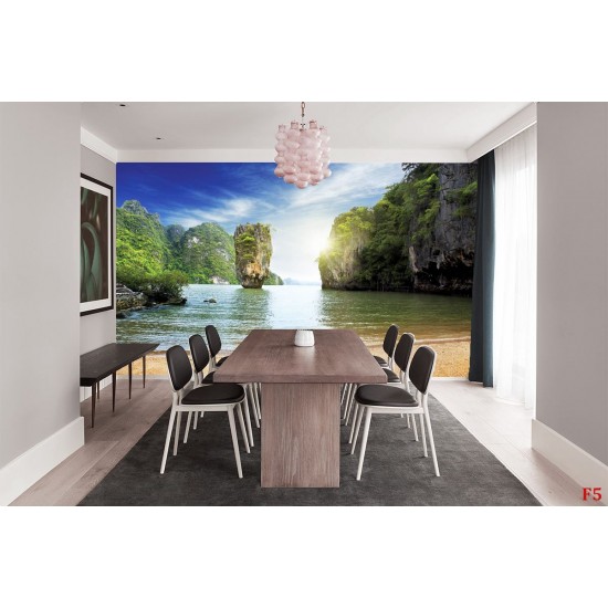 Wallpapers mural daily view of Thailand beach and rocks Wallpapers mural daily view of Thailand beach and rocks