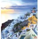 Wallpapers mural view sunset over Santorini