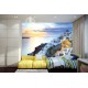 Wallpapers mural view sunset over Santorini