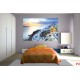 Wallpapers mural view sunset over Santorini