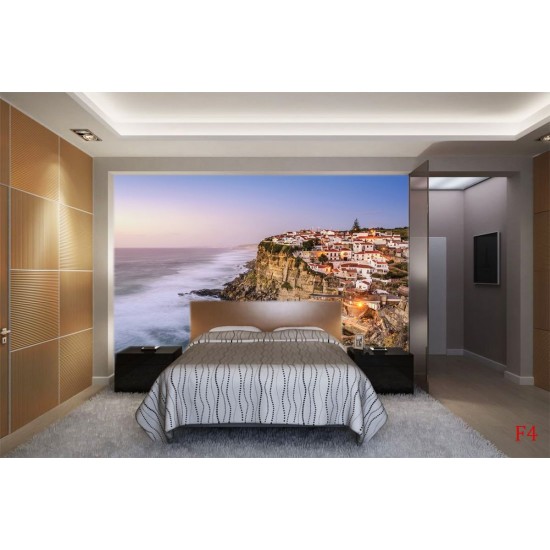 Wallpapers mural view sea coast town of Sintra