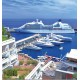 Wallpapers mural view large cruise ship near Monaco
