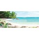 Wallpapers mural sea bay with palm trees and flowers