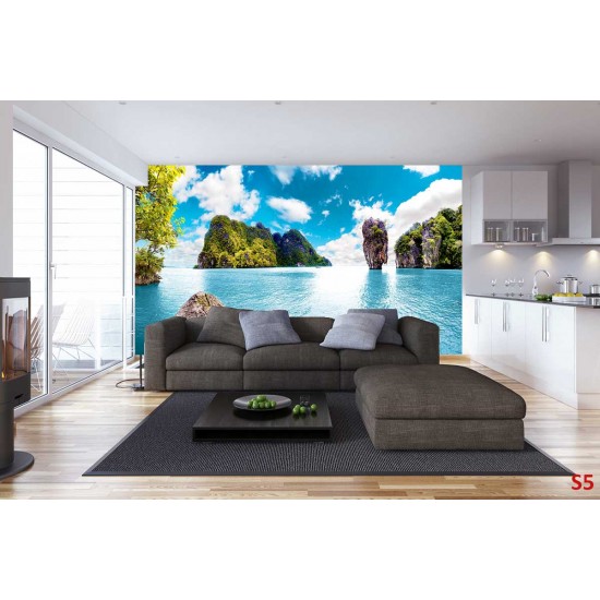 Wallpapers mural unique natural sea view from Thailand rocks
