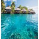 Wallpapers mural wonderful ocean with tropical houses Wallpapers mural wonderful ocean with tropical houses