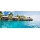 Wallpapers mural wonderful ocean with tropical houses Wallpapers mural wonderful ocean with tropical houses