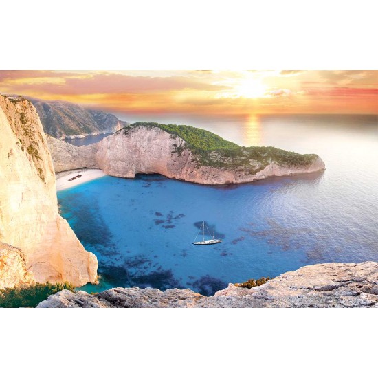 Wallpapers mural beautiful Mediterranean bay sunset