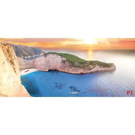 Wallpapers mural beautiful Mediterranean bay sunset