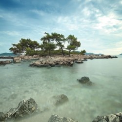 Wallpapers mural beautiful view on a desert island