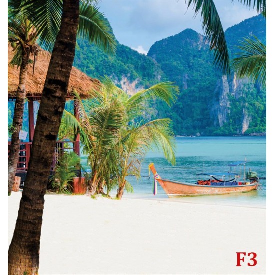 Wallpapers mural beautiful tropical bay boat