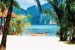 Wallpapers mural beautiful tropical bay boat