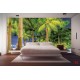 Wallpapers mural beautiful city view of the alley with palm Wallpapers mural beautiful city view of the alley with palm