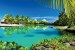 Wallpapers mural beautiful tropical view with palm trees and villas