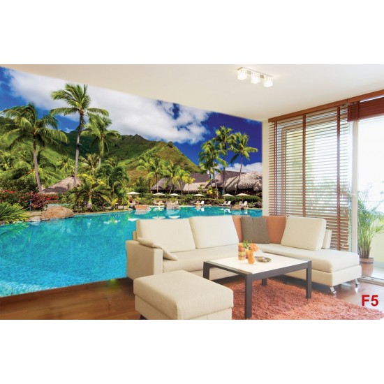 Wallpapers view with palms and swimming pool Wallpapers view with palms and swimming pool