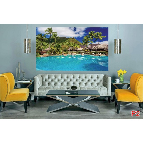Wallpapers view with palms and swimming pool Wallpapers view with palms and swimming pool